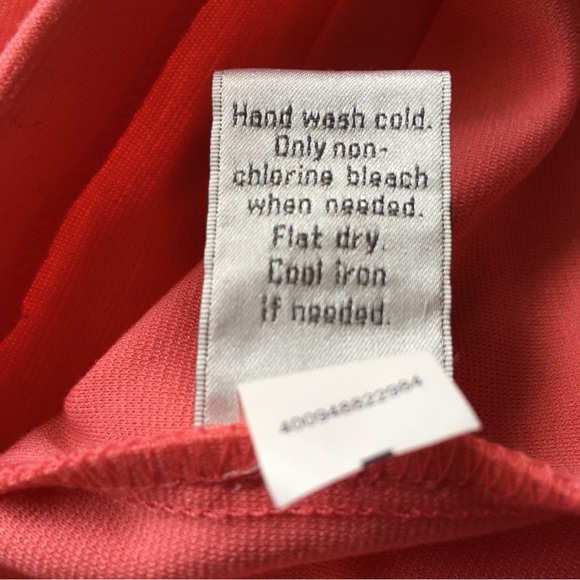 LC Lauren Conrad Lace Raglan Ponte Sheath Dress Sunkist Coral Women's Size 10 - Picture 10 of 10